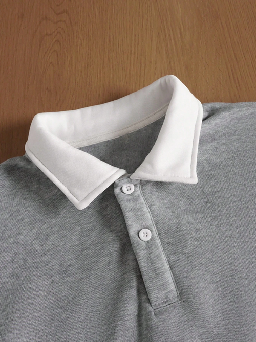 Loose Fit Polo Sweatshirt